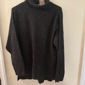 J. Jill Charcoal Knit Sweater